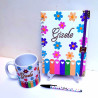 Kit presente personalizado caneca+agenda